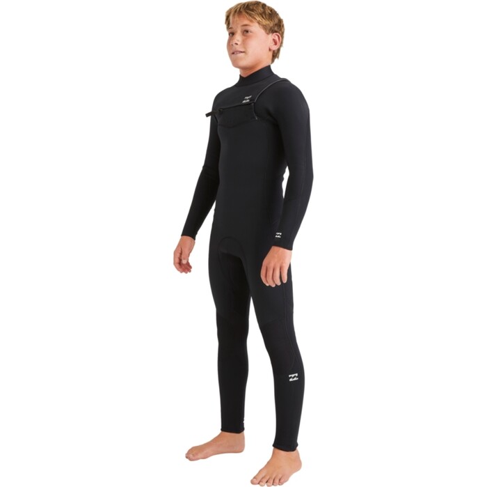 2024 Billabong Junior Foil 4/3mm Chest Zip Neopreno ABBW100155 - Black